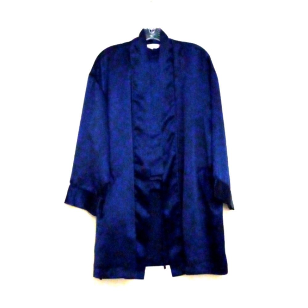 NWOT Victoria's Secret Kimono Sash Tie Robe Navy Blue O/S
